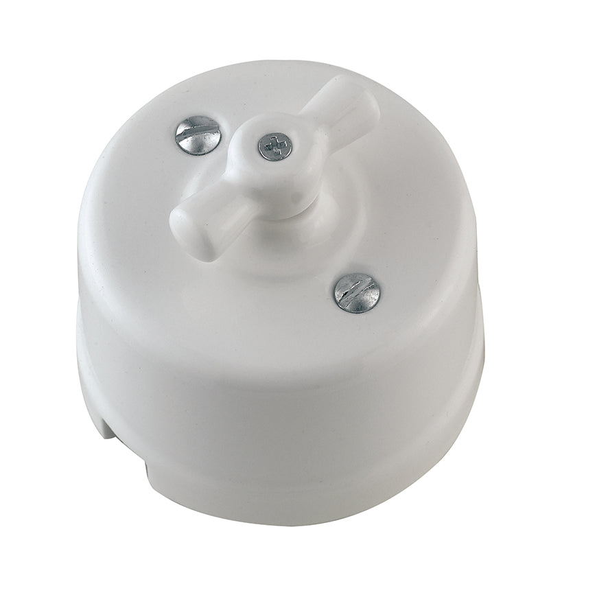 Interruttore rotativo in porcellana bianca 10A AC230V CLAY BEST SELLER 2025